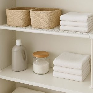 12 Adjustable Tension Rod Shelf for Creating Extra Storage Layers