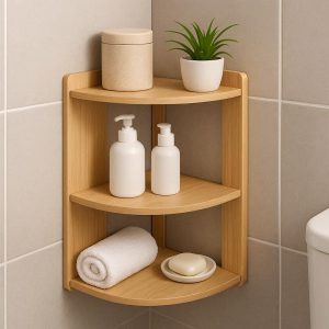 28 Corner Wall-Mounted Shelf Unit - For Small Bathrooms