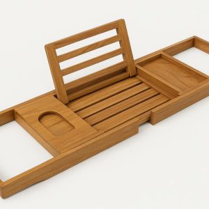 30 Bathtub Caddy Tray - Extendable Teak Wood