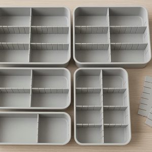 8 Modular Drawer Organizer Set with Adjustable Dividers